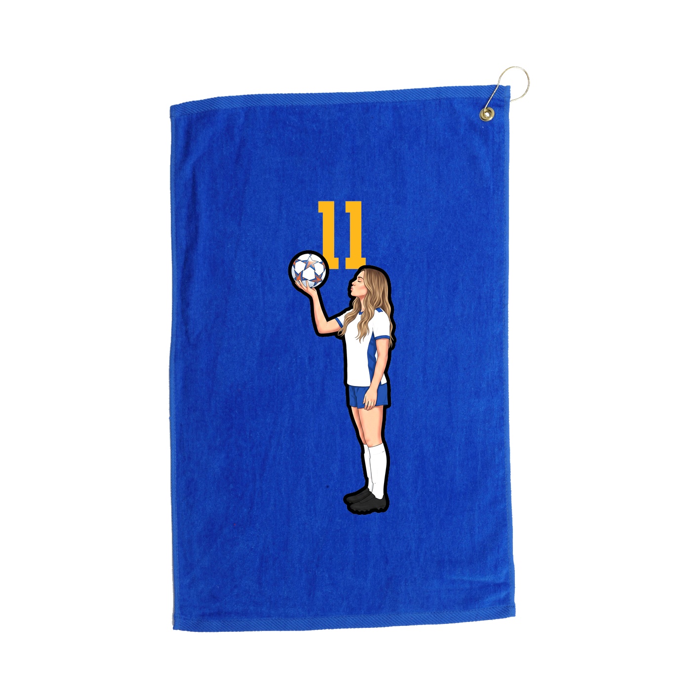 Golf Towel — Number Top in Royal