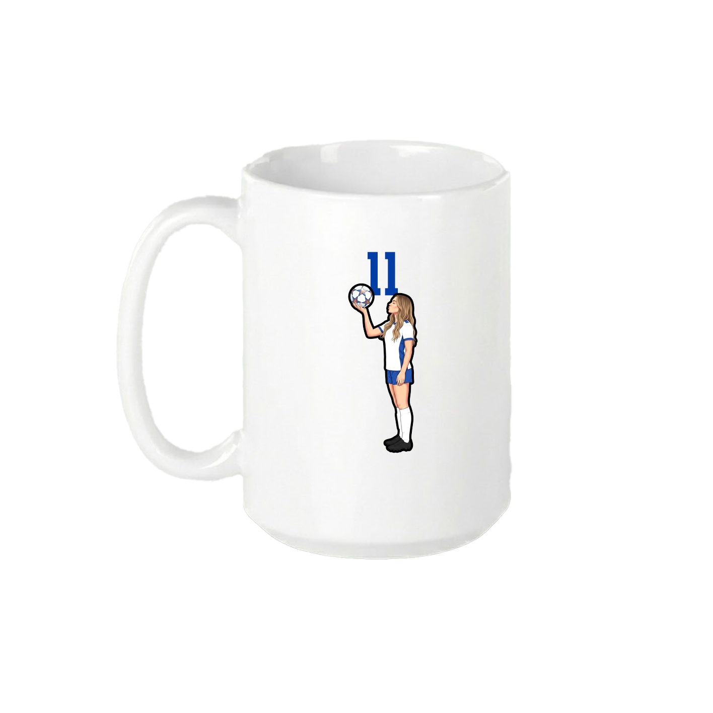 15oz Coffee Mug — Number Top in White