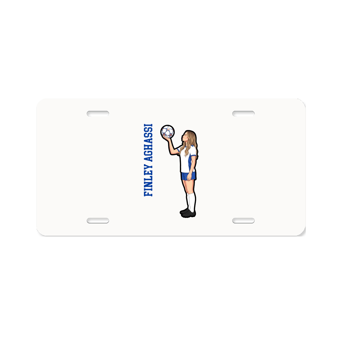 License Plate — Name Vertical in Classic