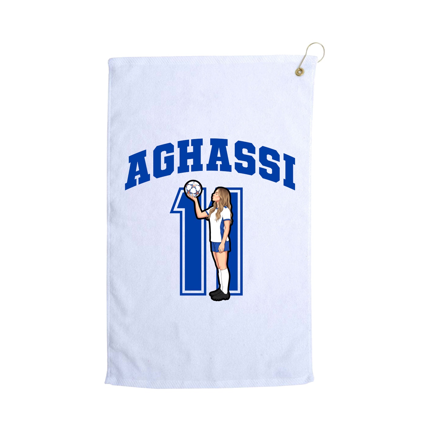 Golf Towel — Number in White