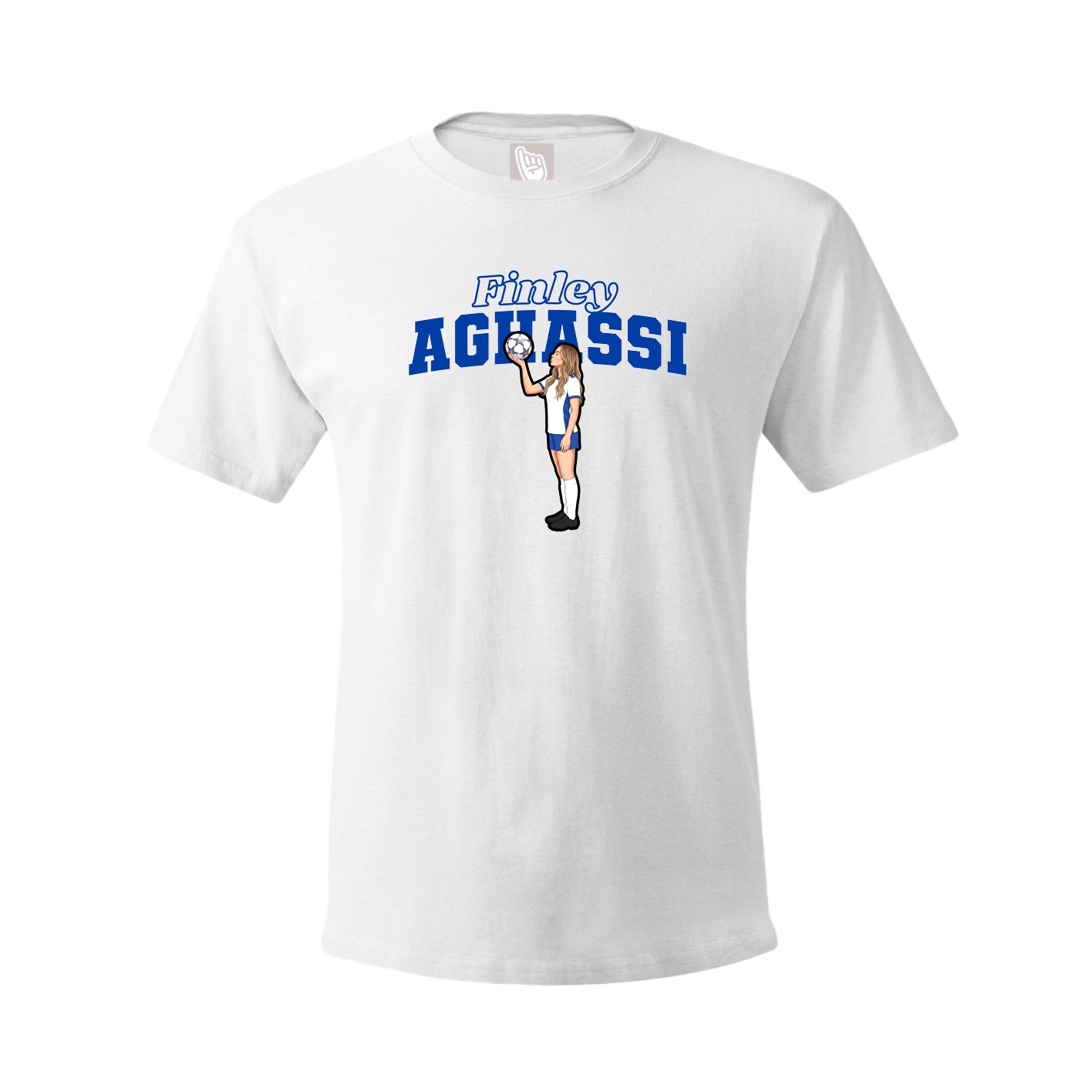 Youth Tee — Name Arch in White