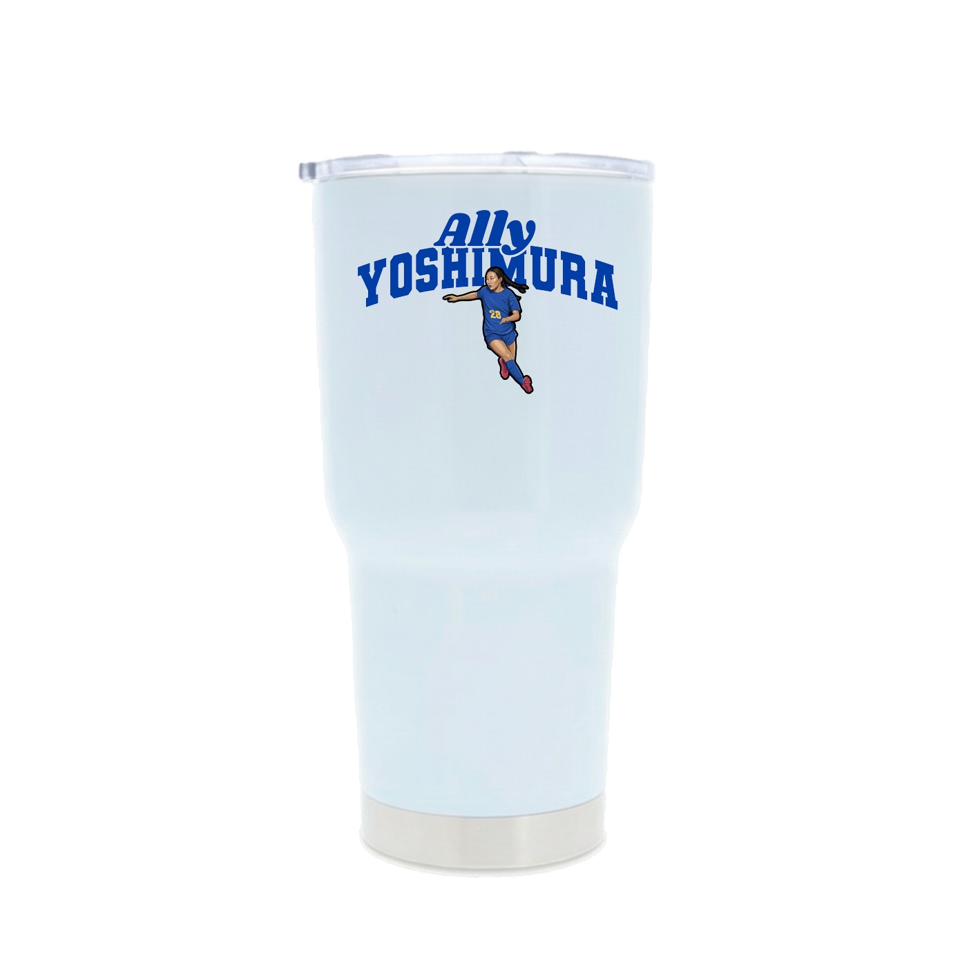 30oz Stainless Steel Tumbler — Signature Arch in White