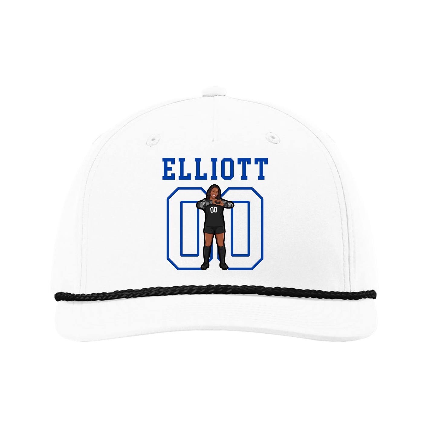 Five-Panel Classic Rope Cap — Shirsey in White