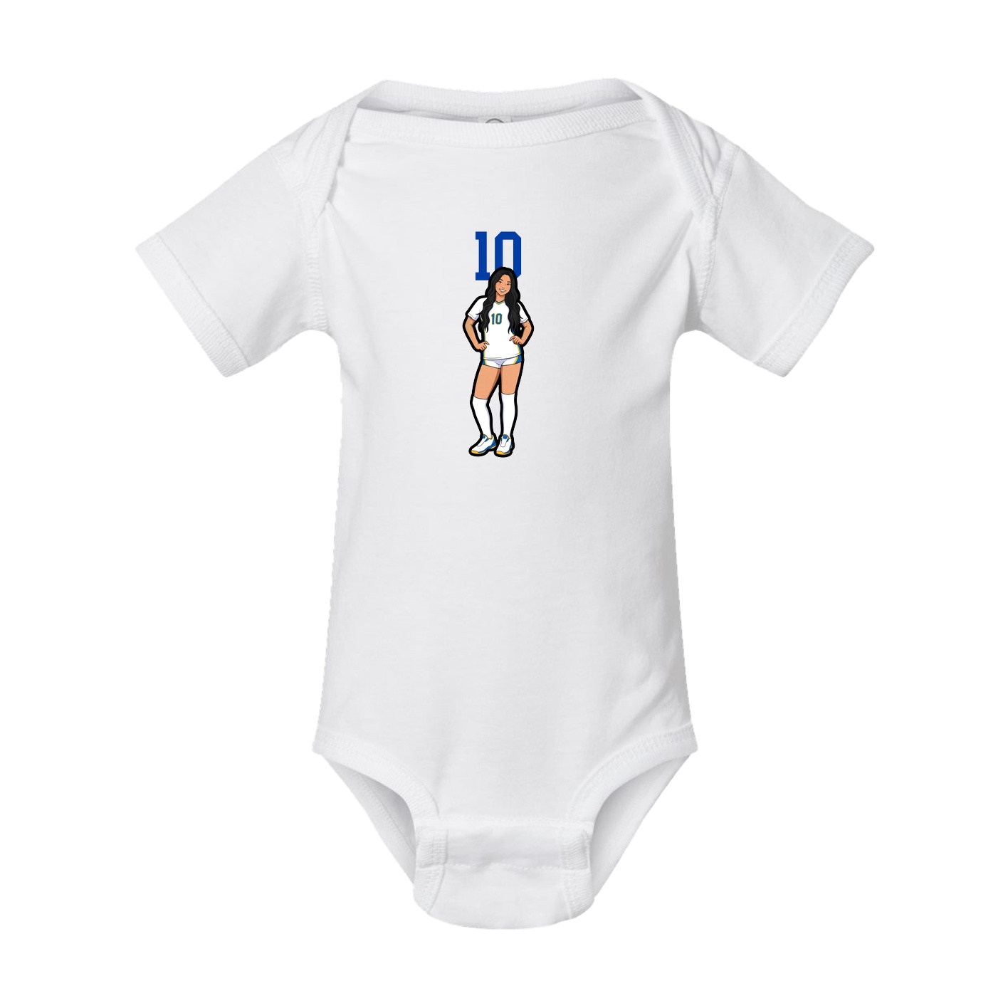 Baby Onesie — Number Top in White