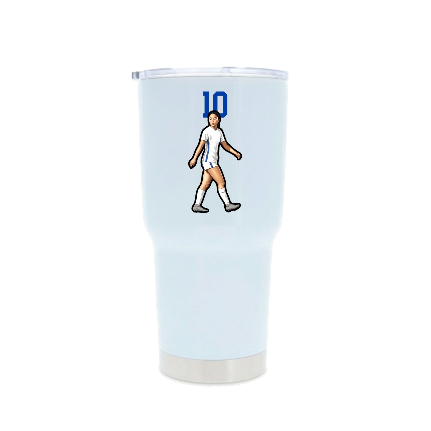30oz Stainless Steel Tumbler — Number Top in White