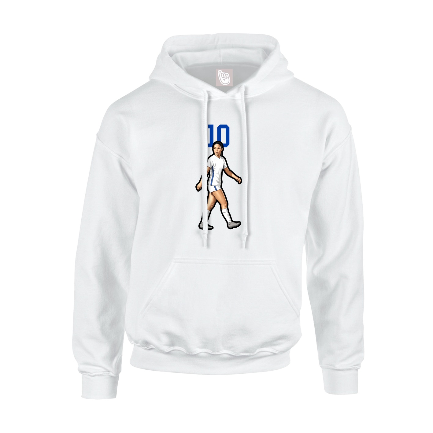 Hoodie — Number Top in White