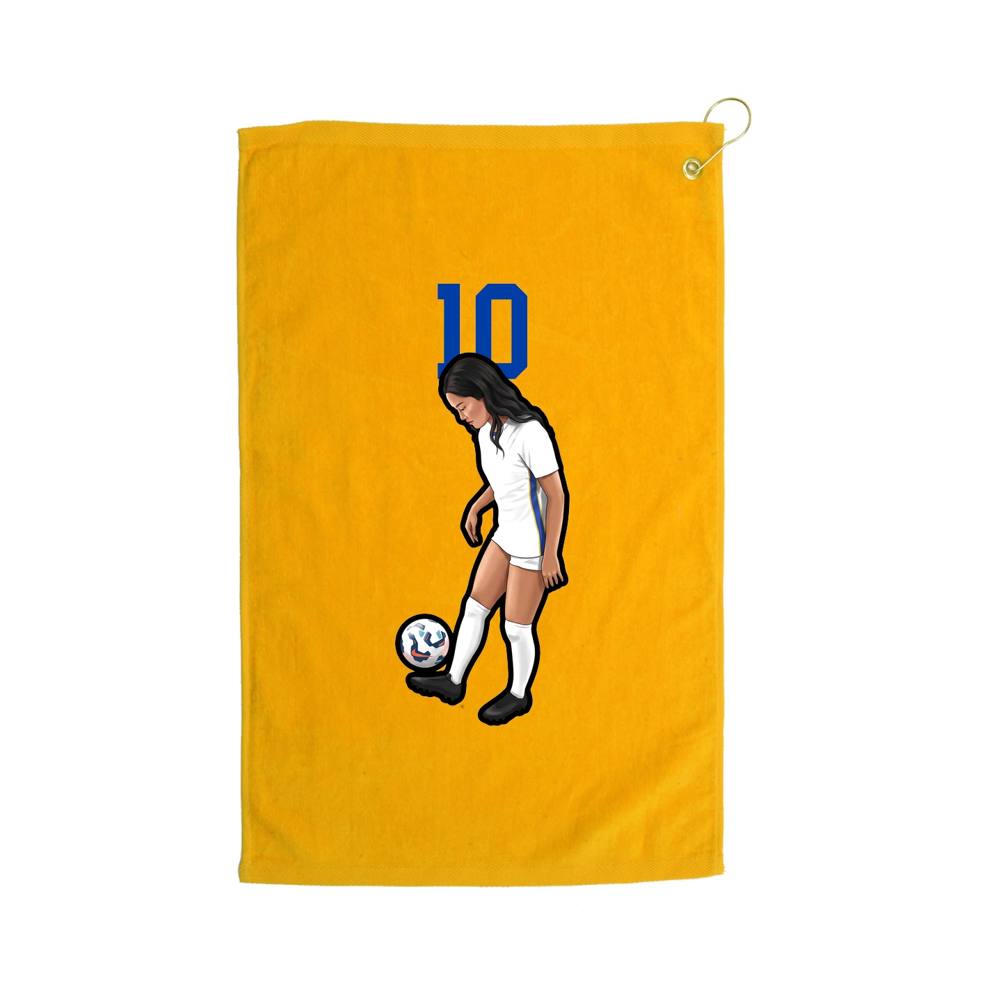 Golf Towel — Number Top in Gold
