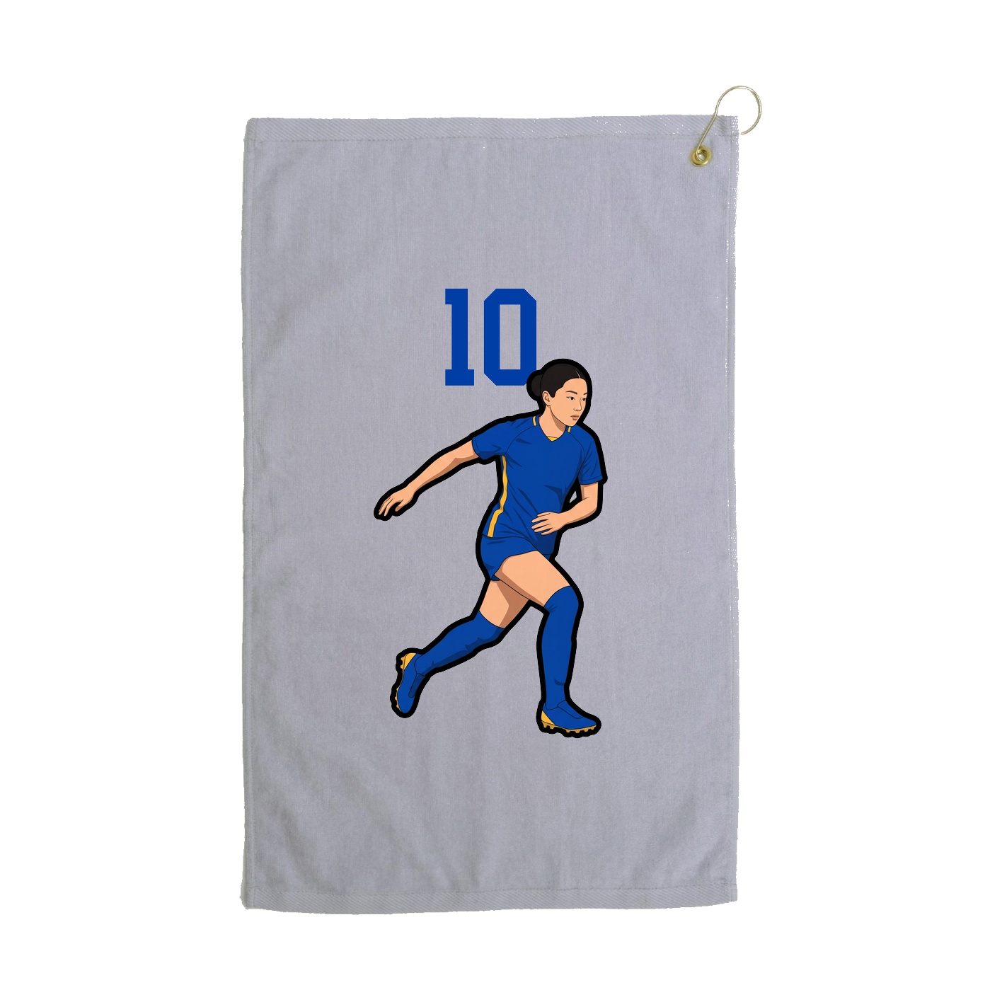 Golf Towel — Number Top in Grey