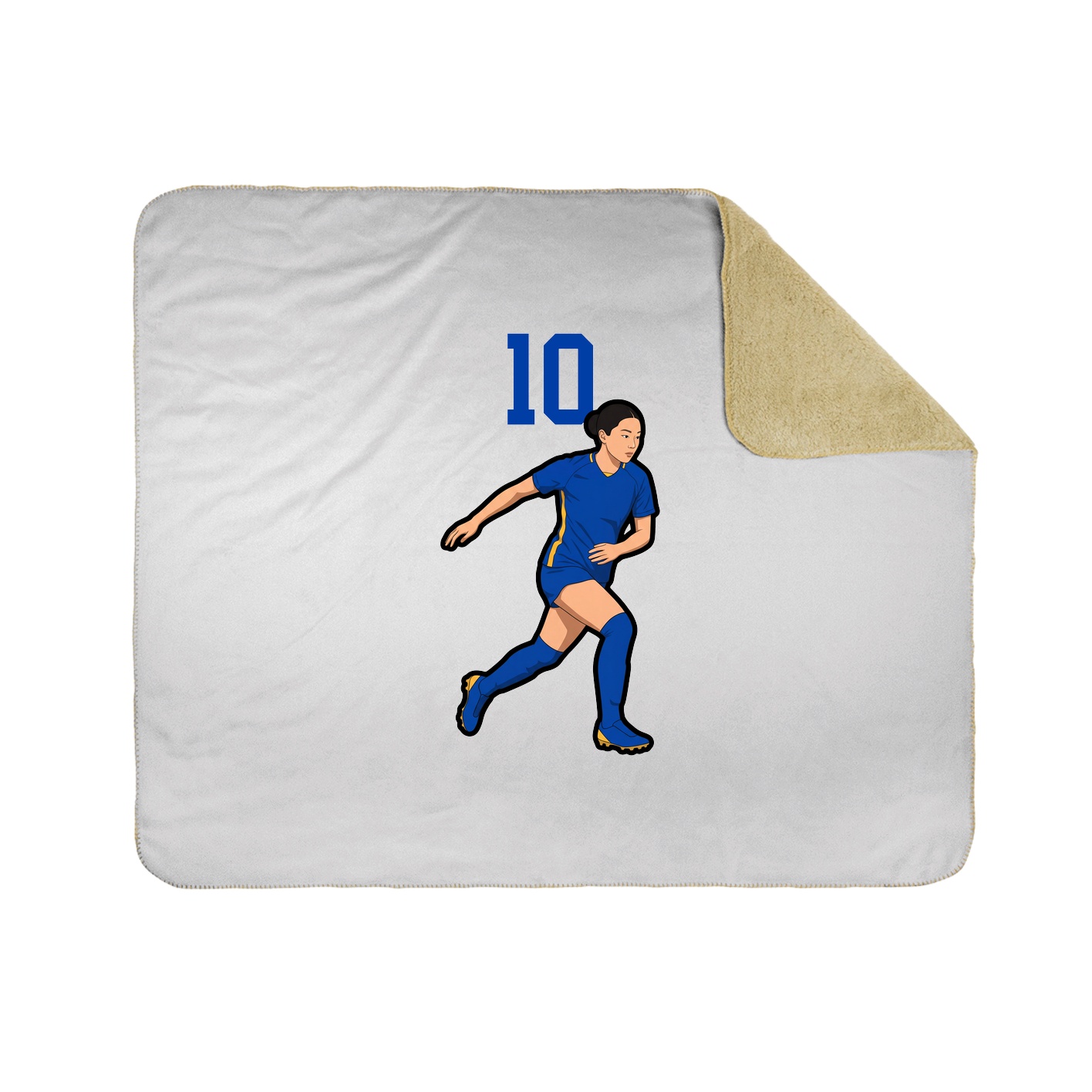 Throw Blanket — Number Top in White