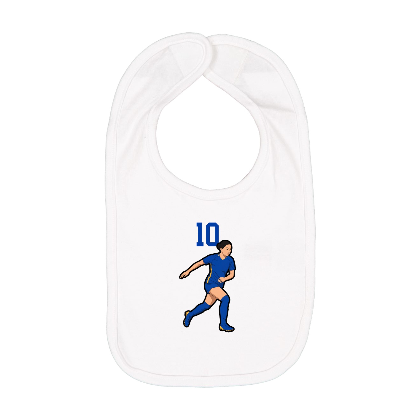 Infant Bib — Number Top in White