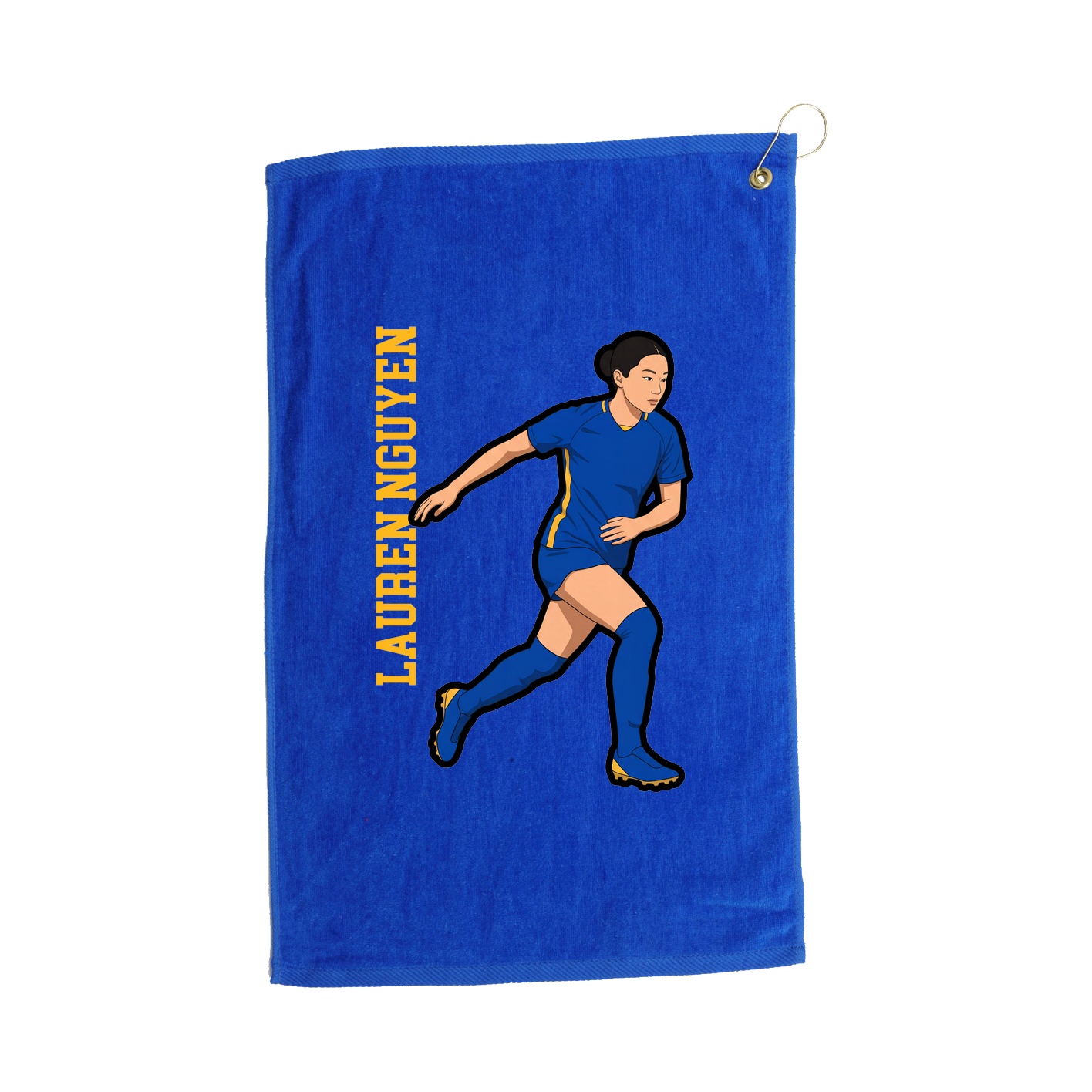 Golf Towel — Name Vertical in Royal
