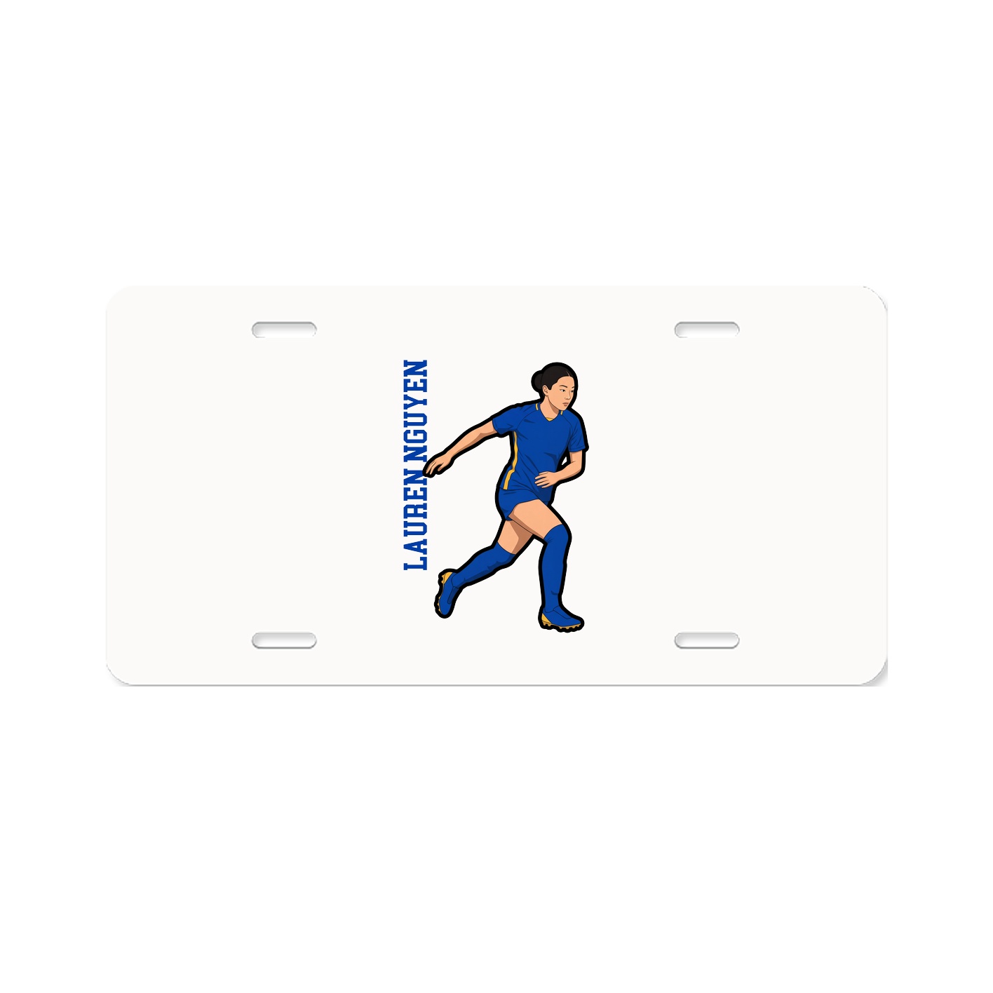 License Plate — Name Vertical in Classic