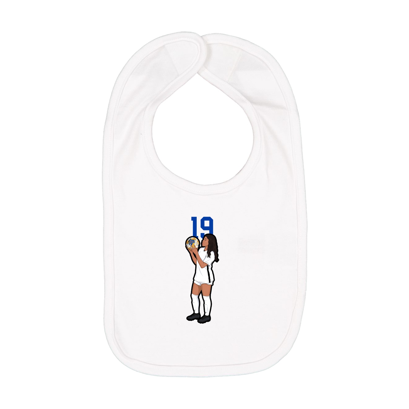 Infant Bib — Number Top in White