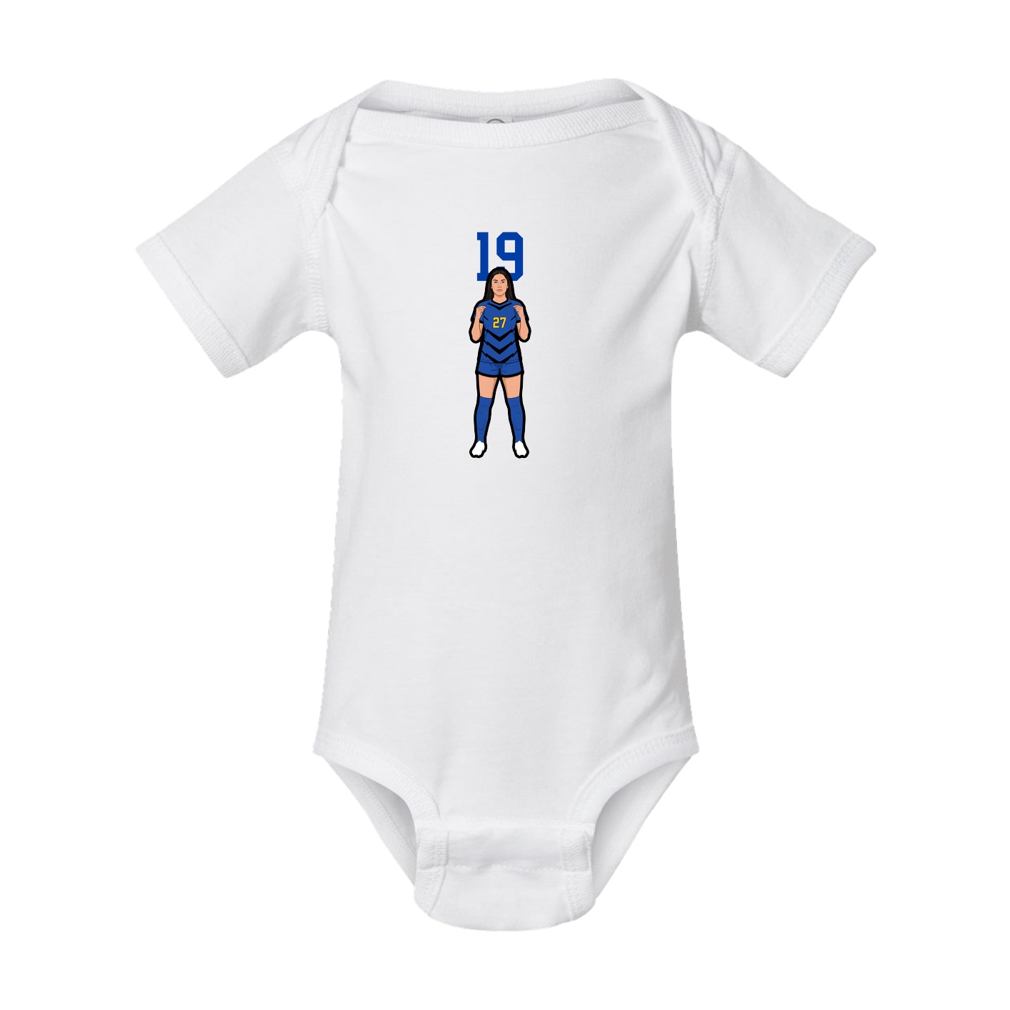 Baby Onesie — Number Top in White