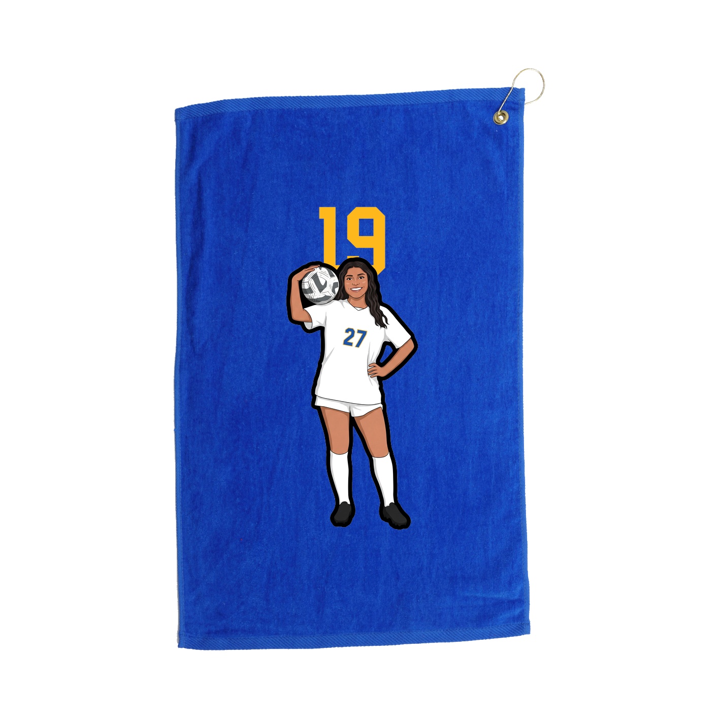 Golf Towel — Number Top in Royal