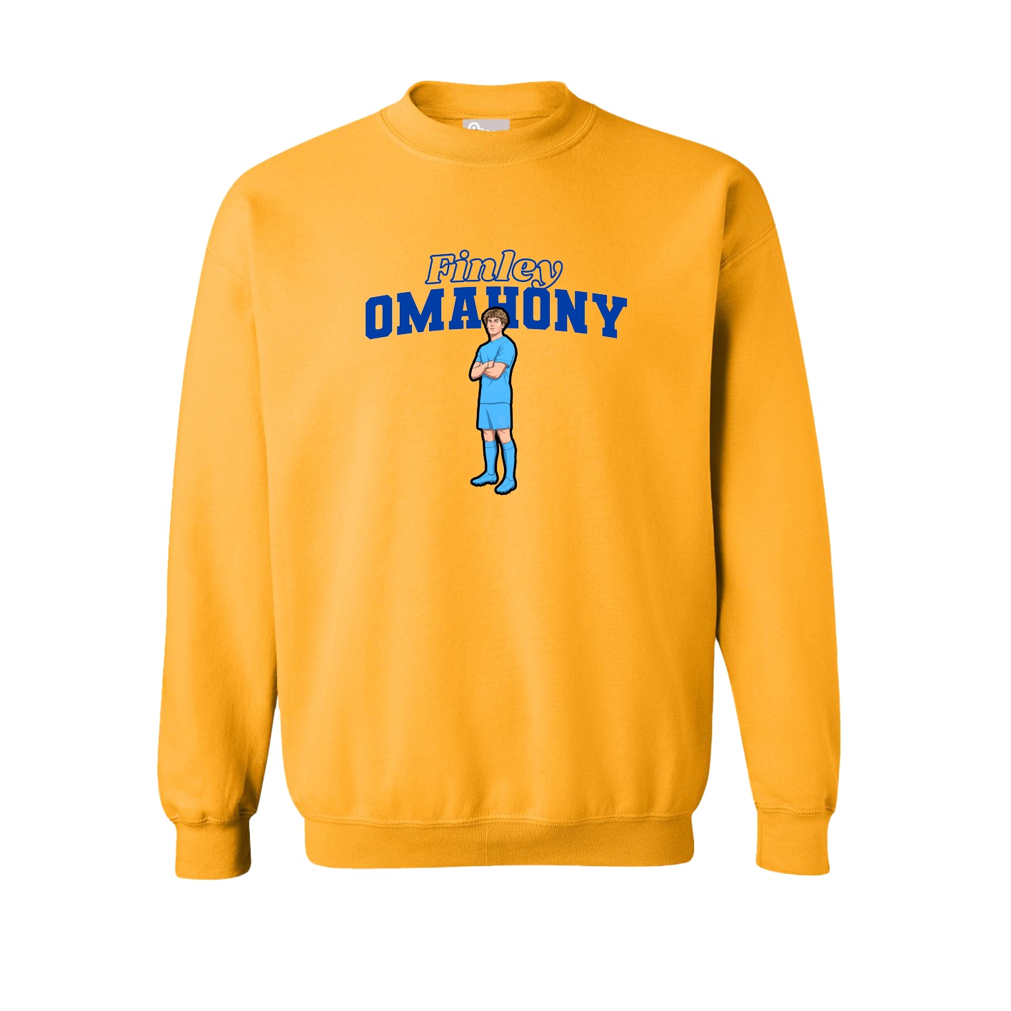 Fleece Crew — Name Arch in Gold