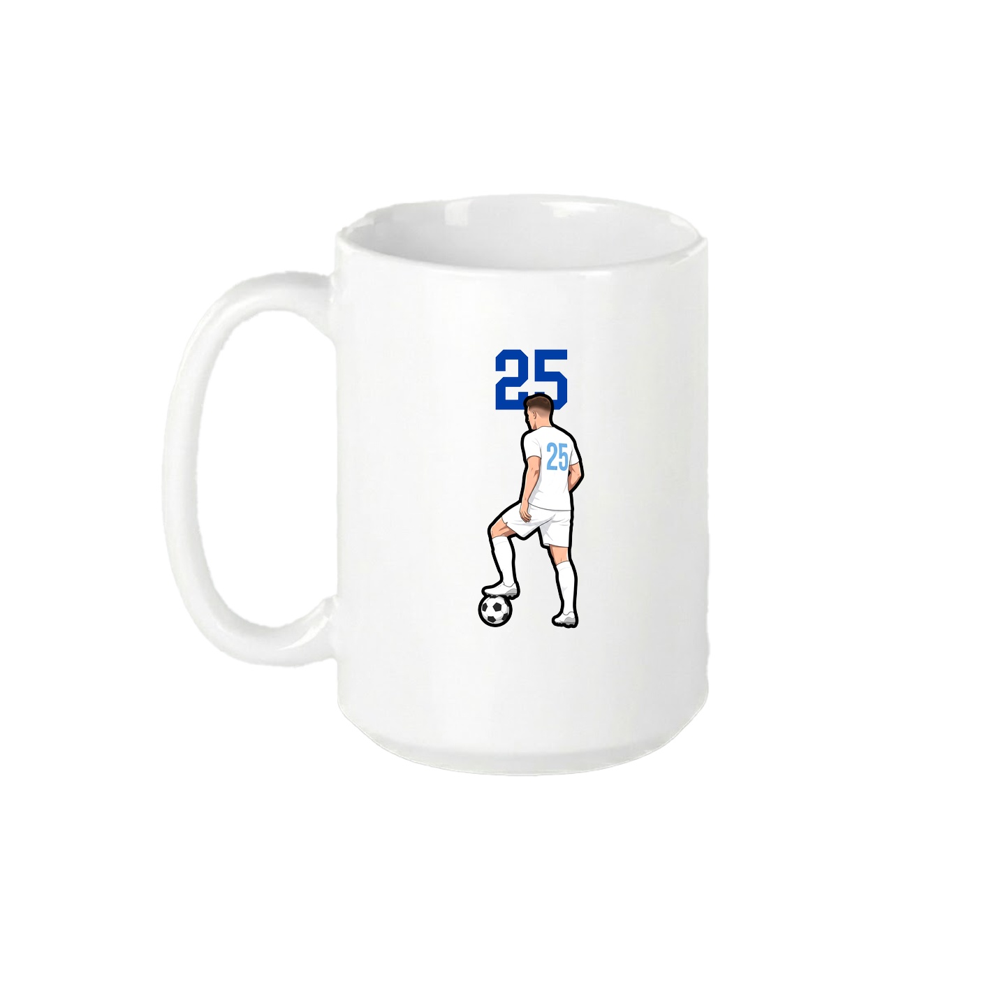 15oz Coffee Mug — Number Top in White