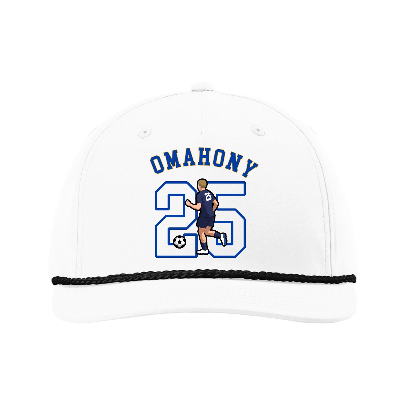 Five-Panel Classic Rope Cap — Shirsey Arch in White