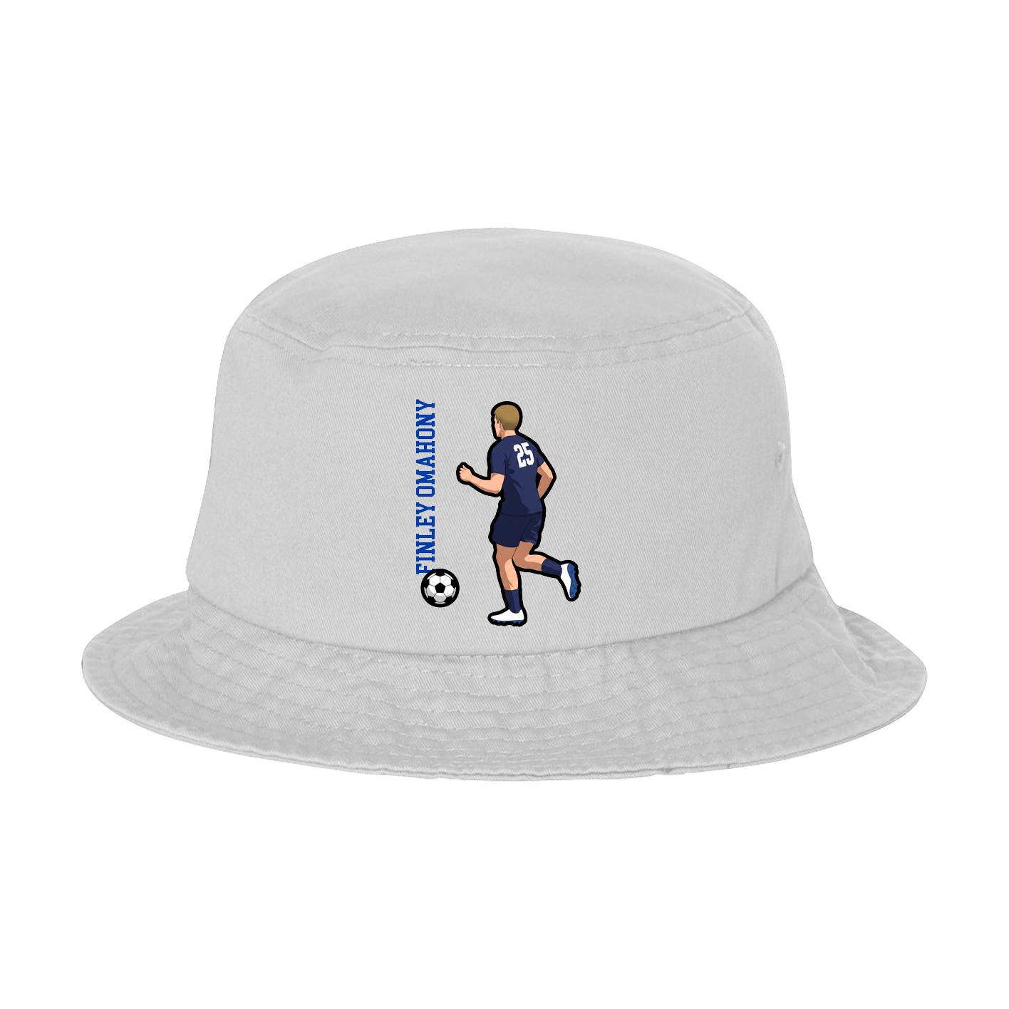 Bucket Cap — Name Vertical in White