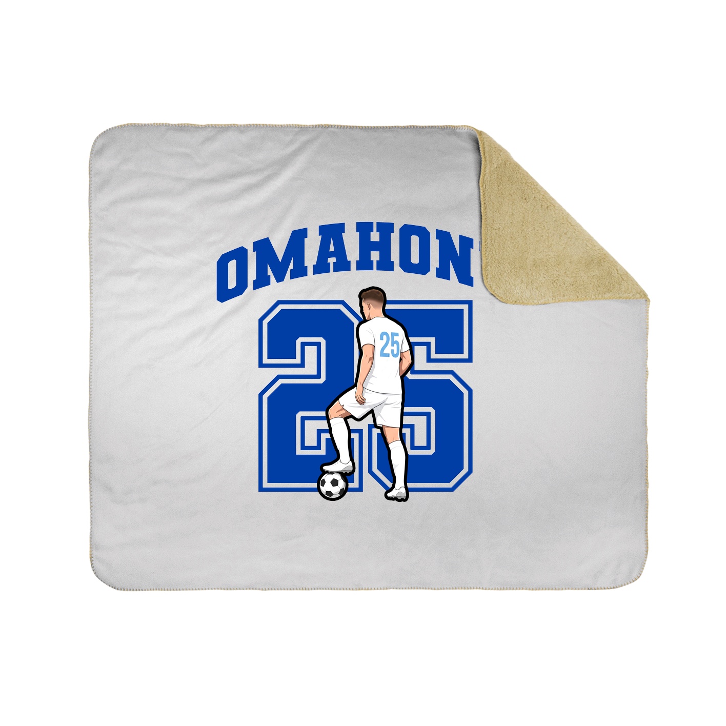 Throw Blanket — Number in White