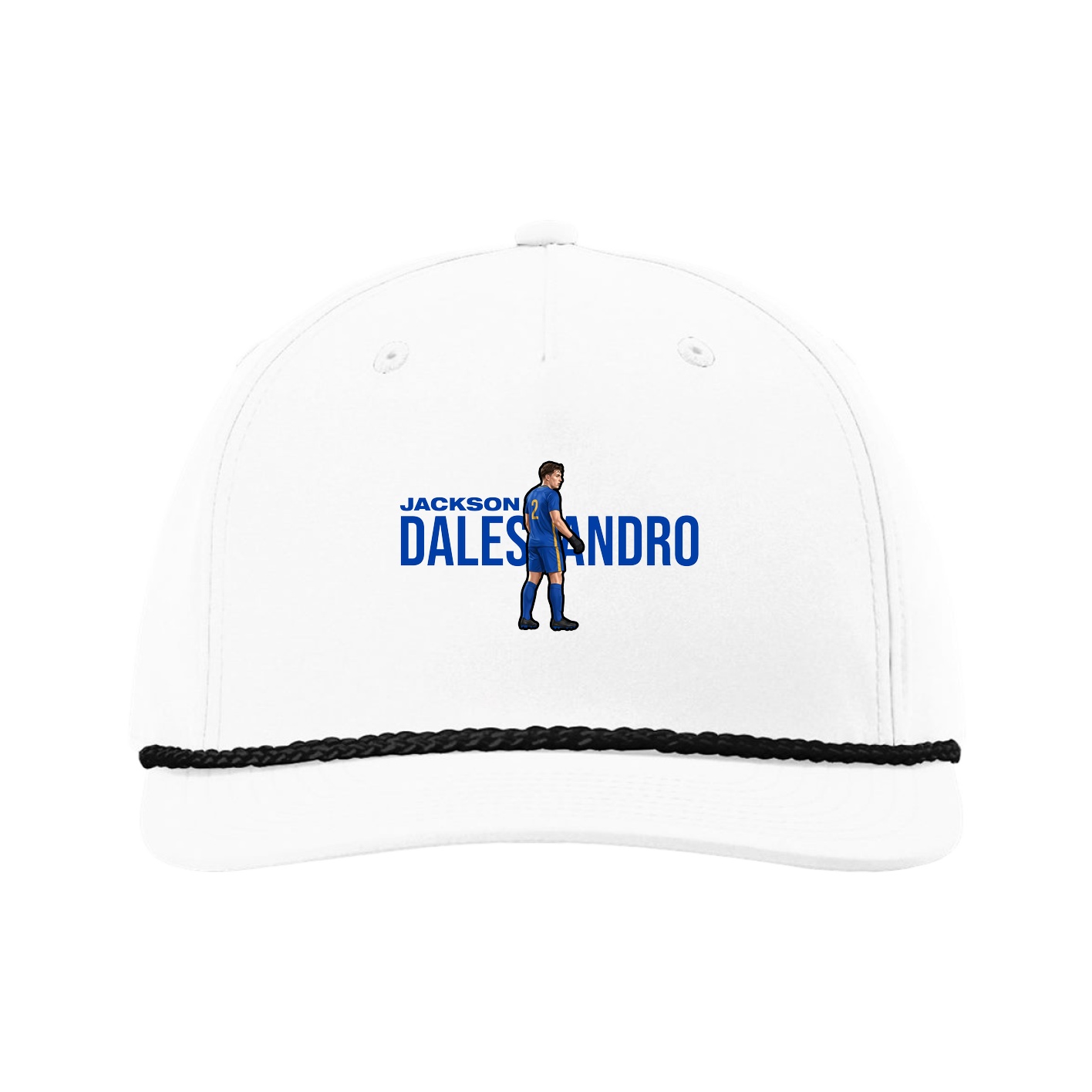 Five-Panel Classic Rope Cap — Player Name in White