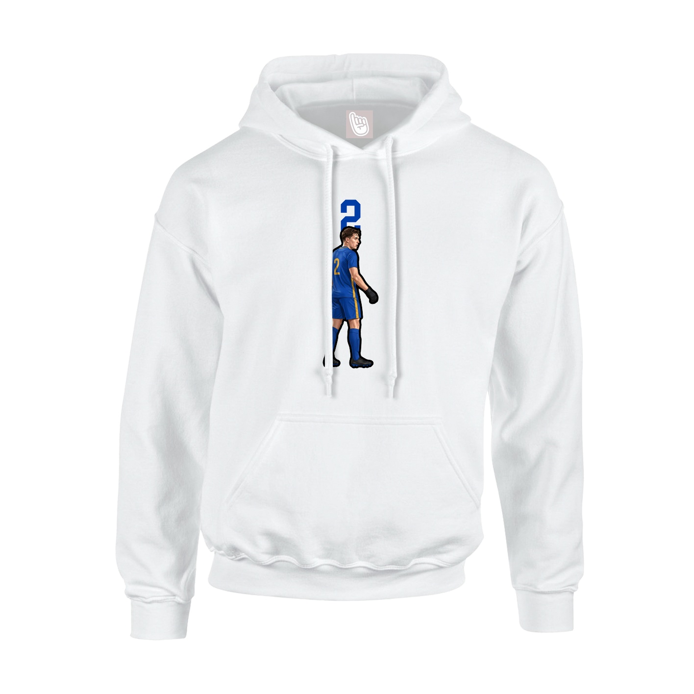 Hoodie — Number Top in White