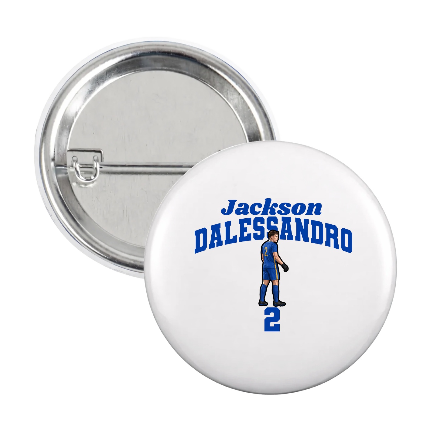 Game Day Button — Signature Arch in White