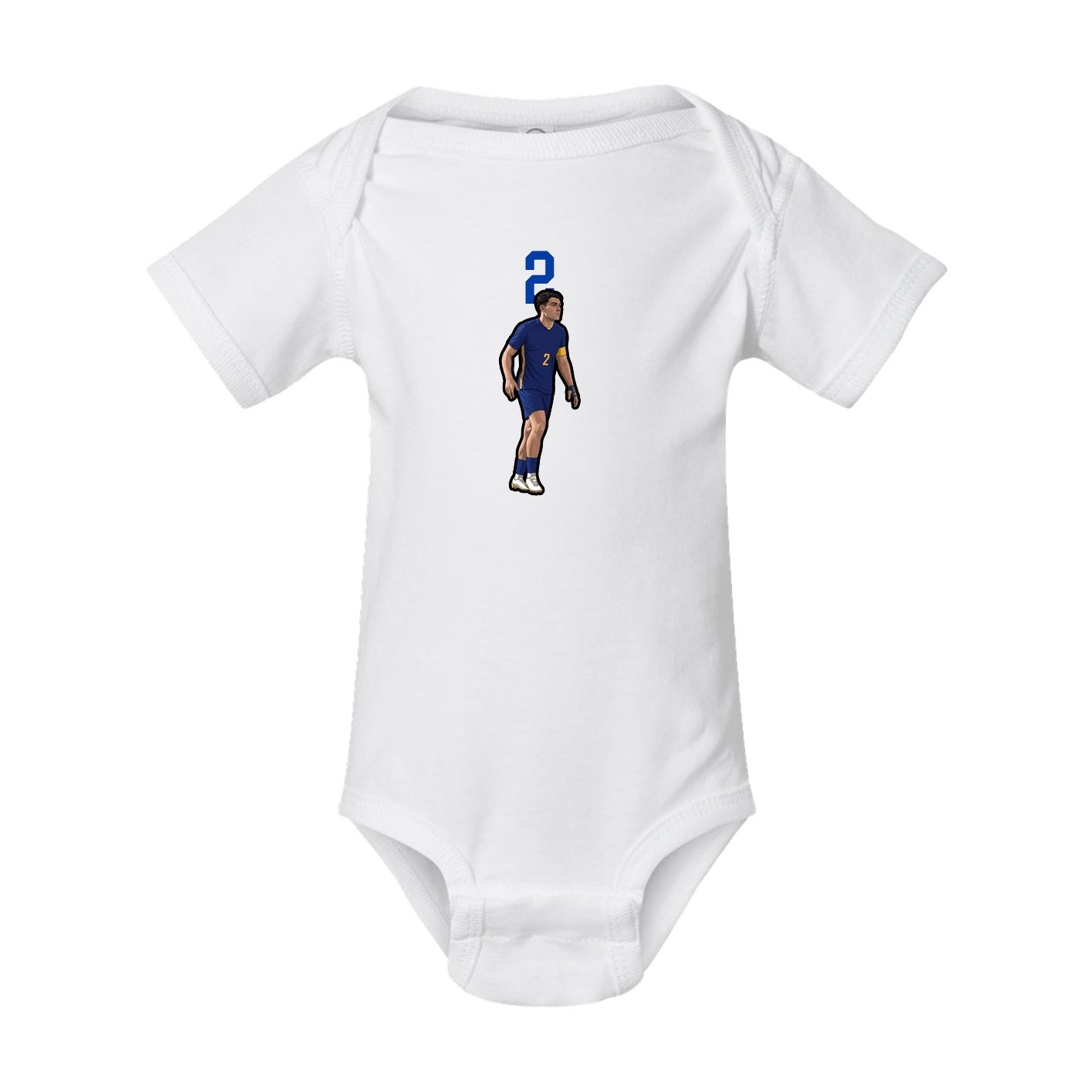 Baby Onesie — Number Top in White
