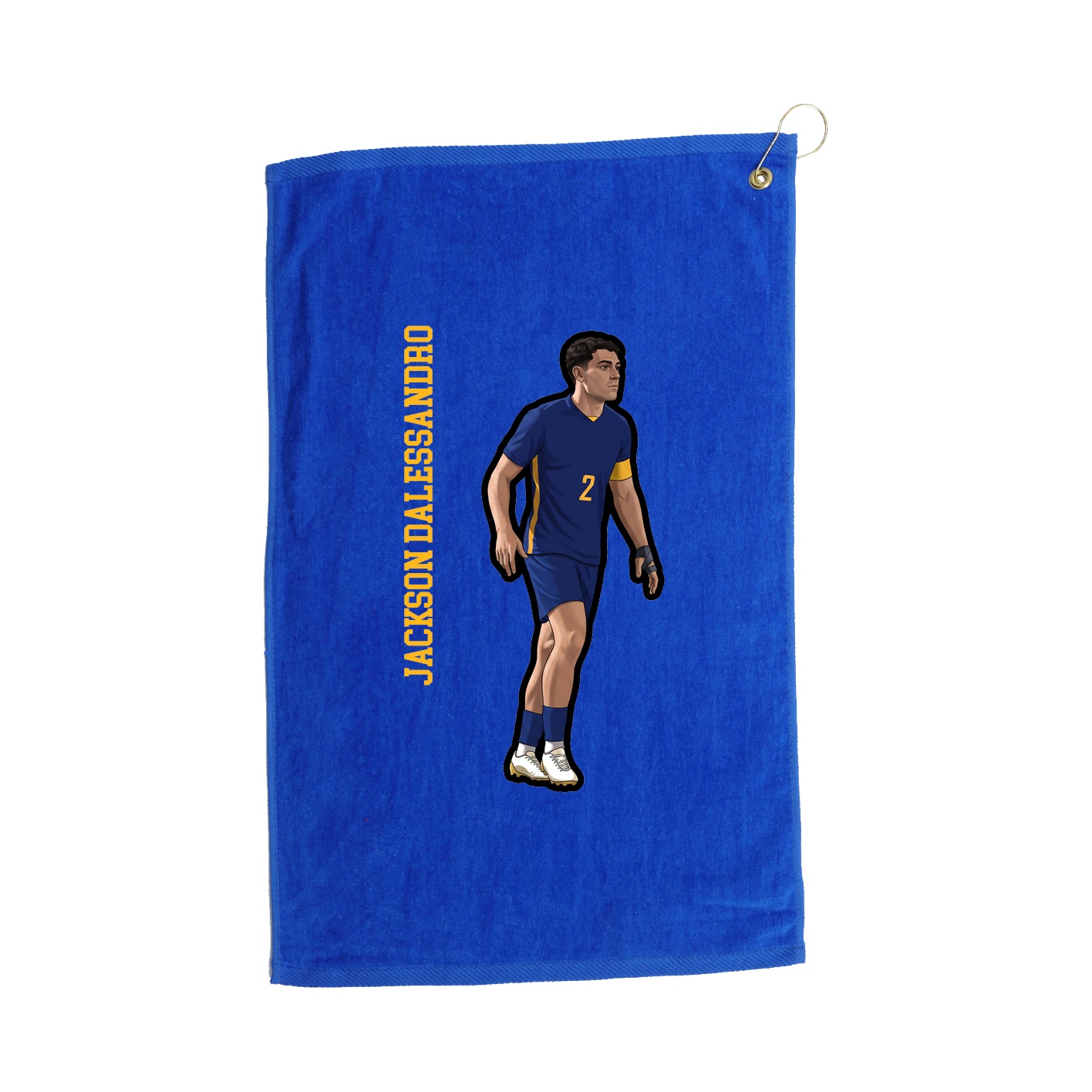 Golf Towel — Name Vertical in Royal