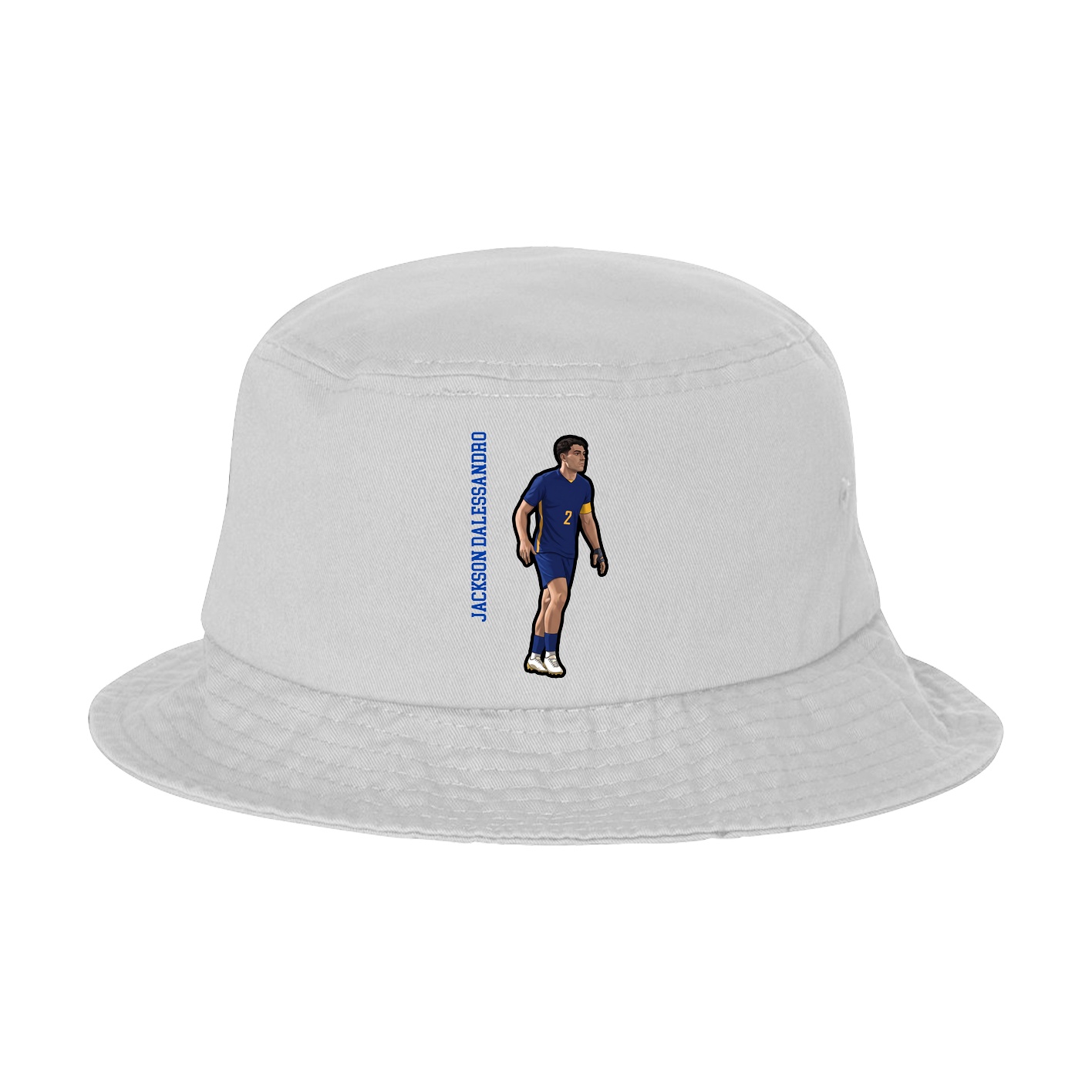 Bucket Cap — Name Vertical in White