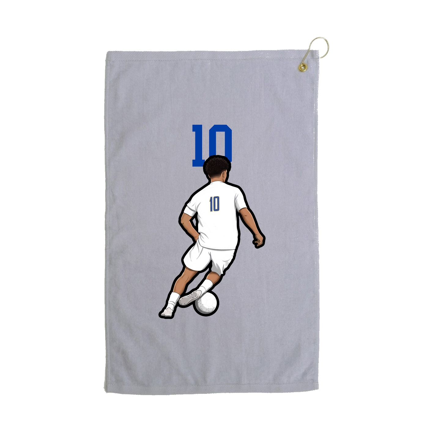Golf Towel — Number Top in Grey