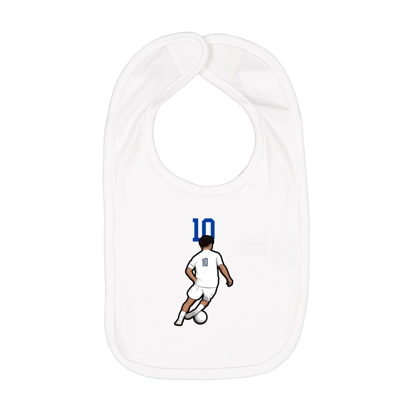 Infant Bib — Number Top in White