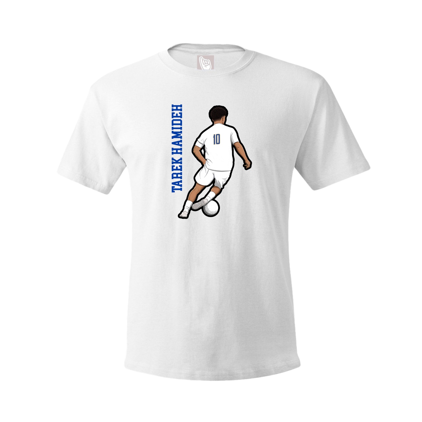 Tee — Name Vertical in White