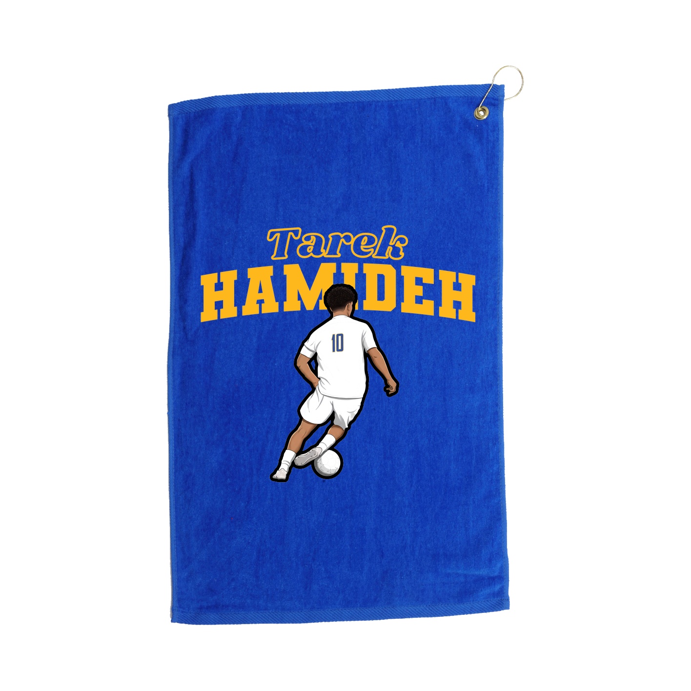 Golf Towel — Name Arch in Royal