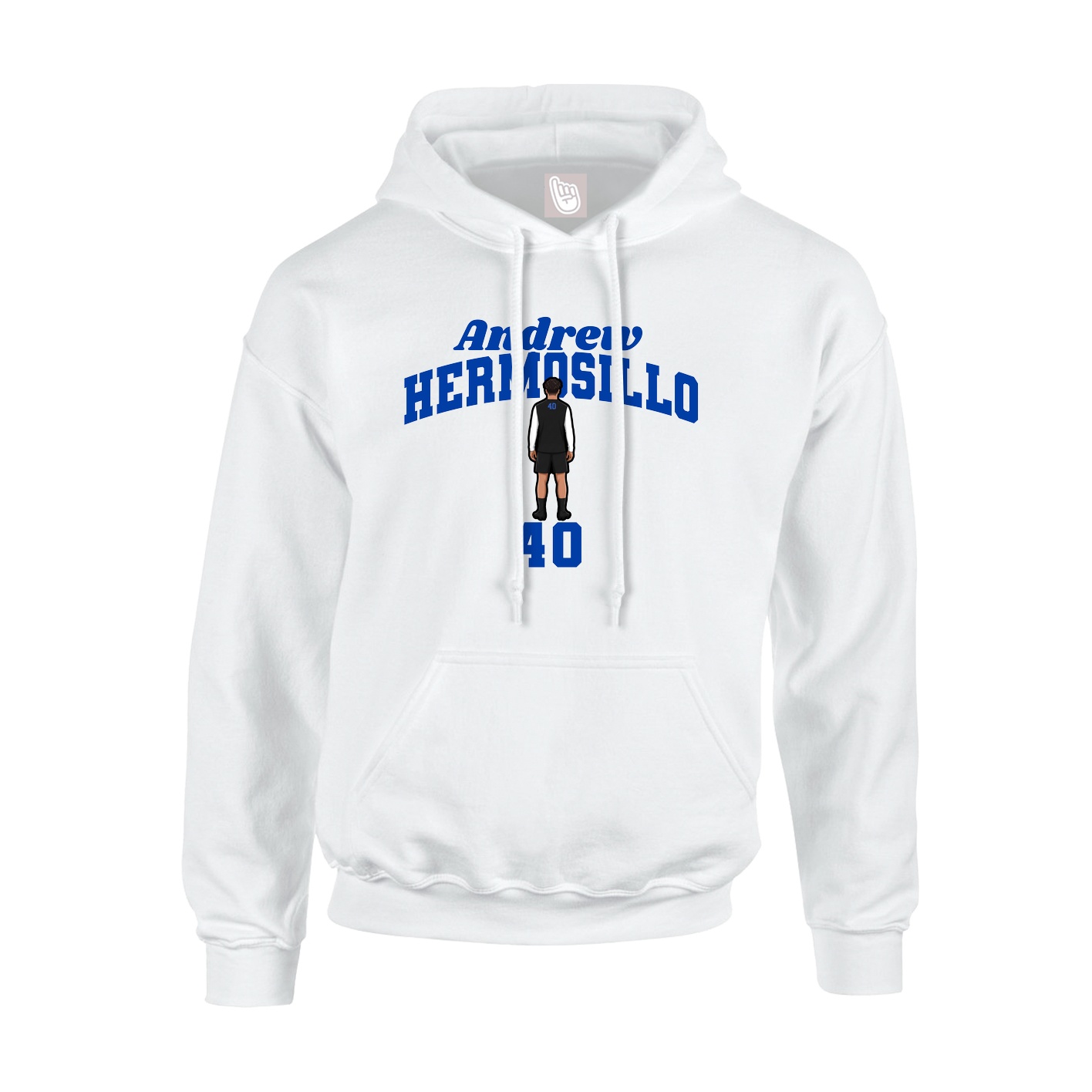 Youth Hoodie — Signature Arch in White