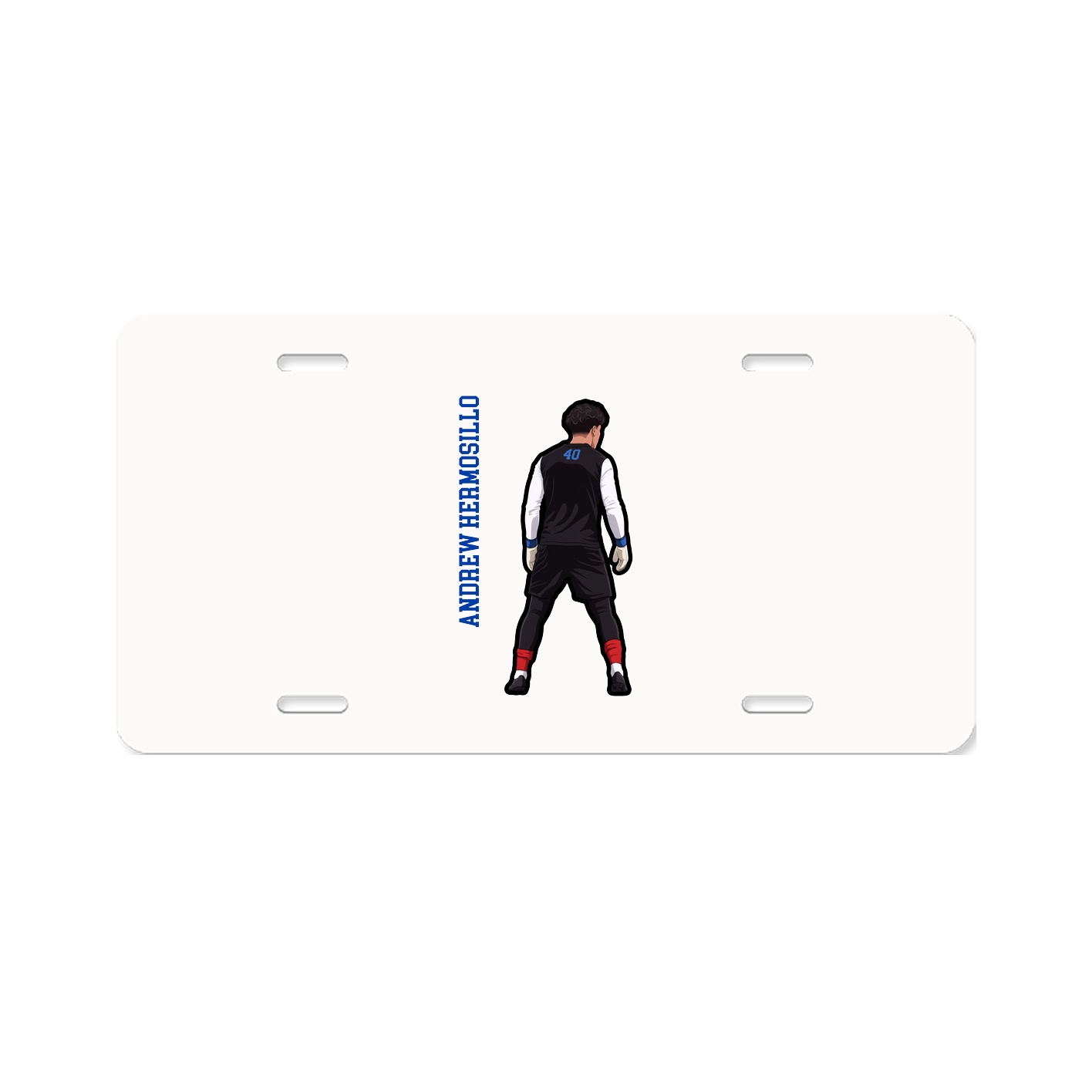 License Plate — Name Vertical in Classic