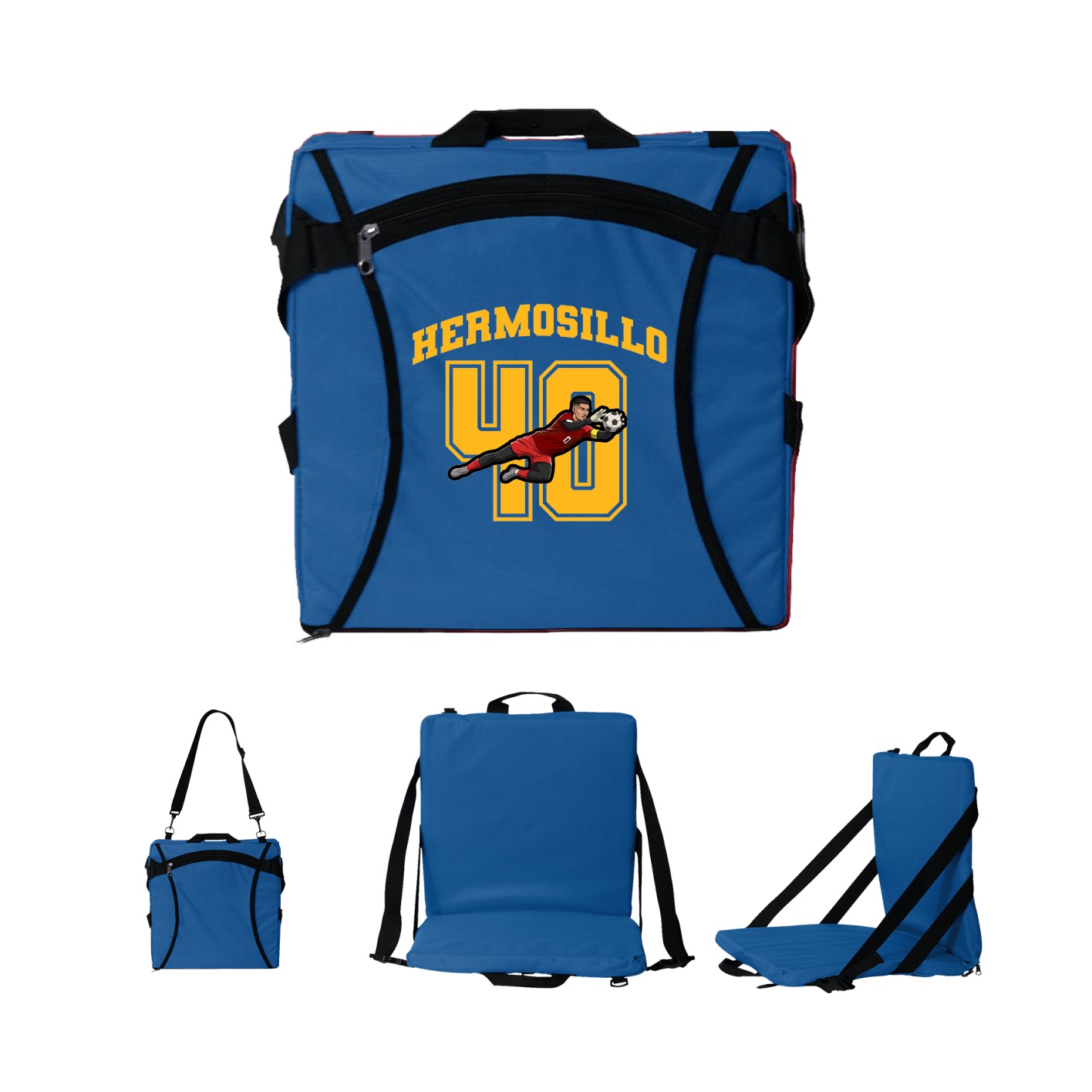 Folding Stadium Seat — Number in Royal