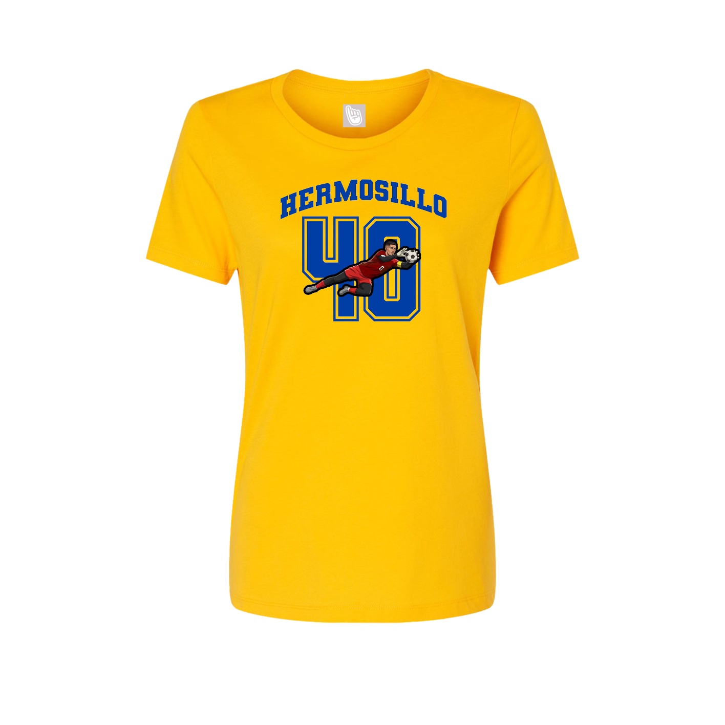 Fitted Women's Tee — Number in Gold