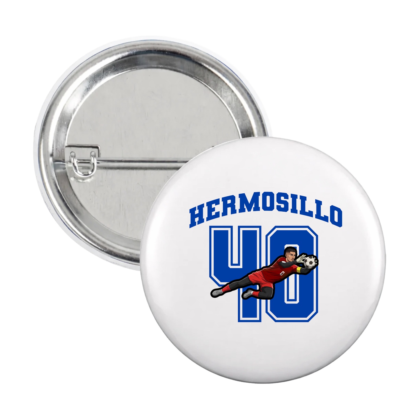 Game Day Button — Number in White