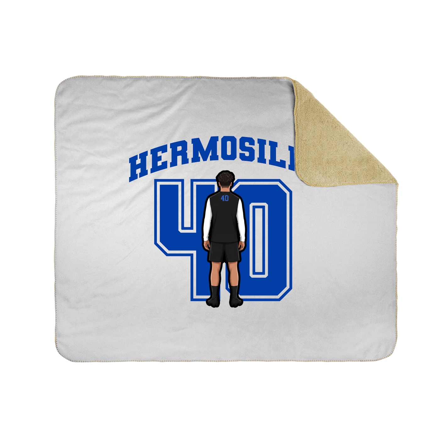 Throw Blanket — Number in White