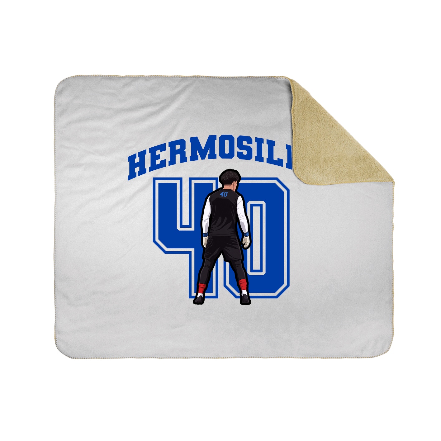 Throw Blanket — Number in White