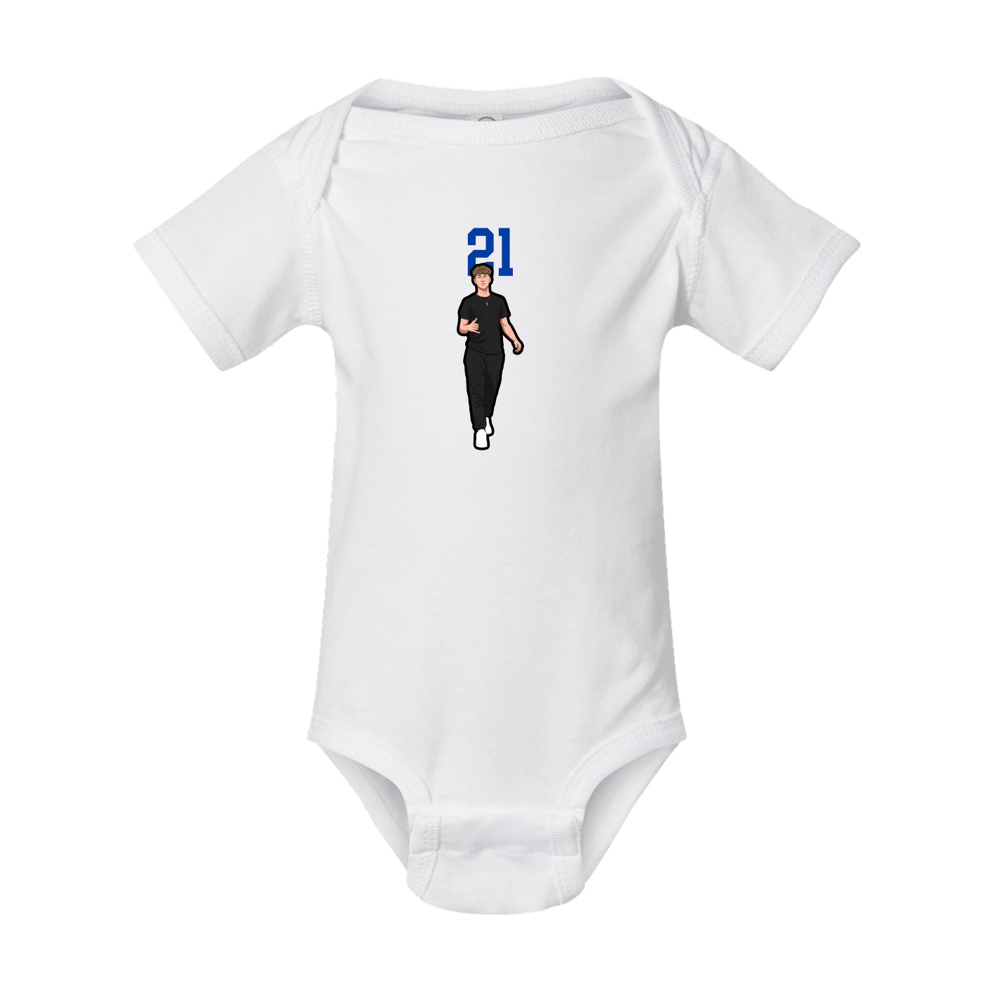 Baby Onesie — Number Top in White
