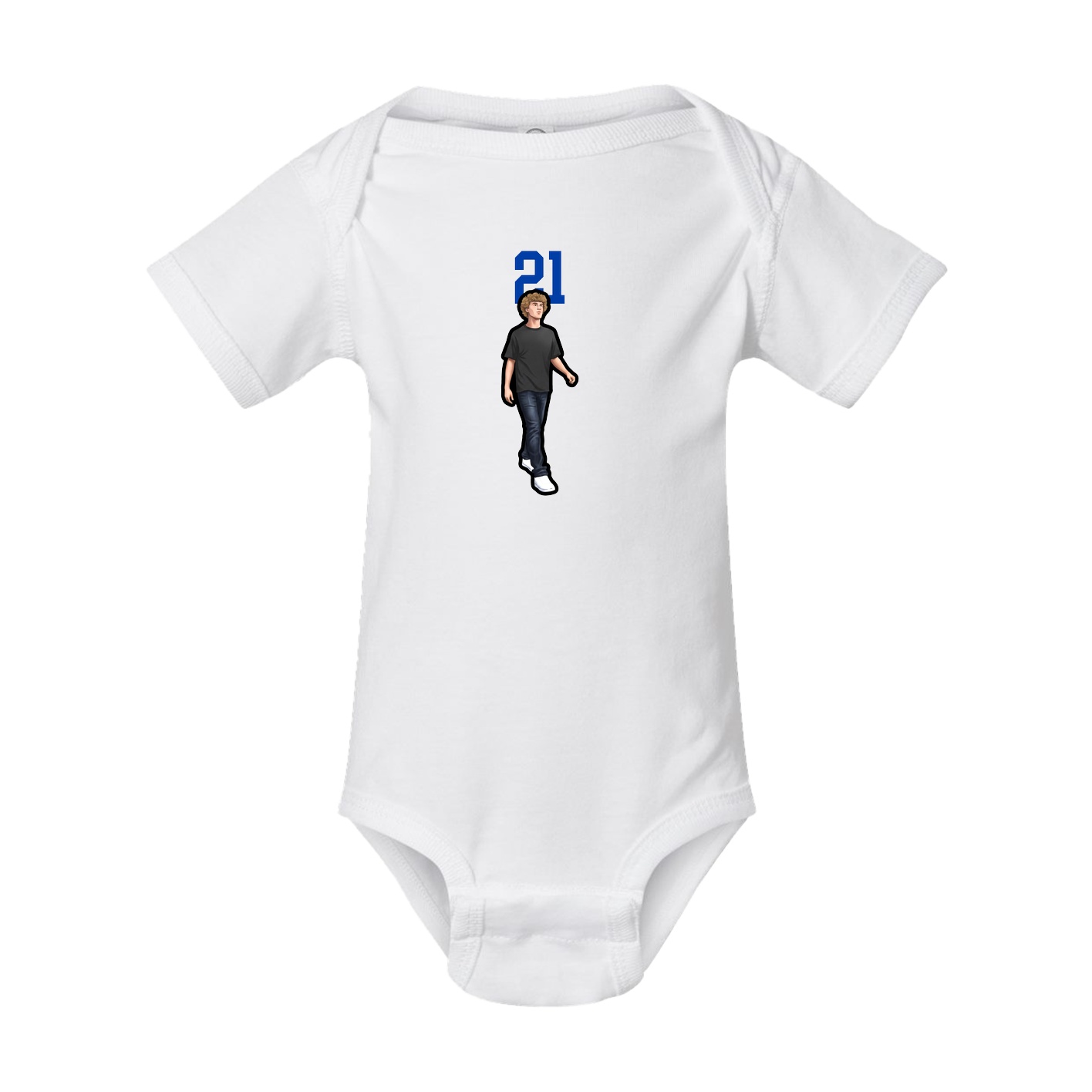 Baby Onesie — Number Top in White