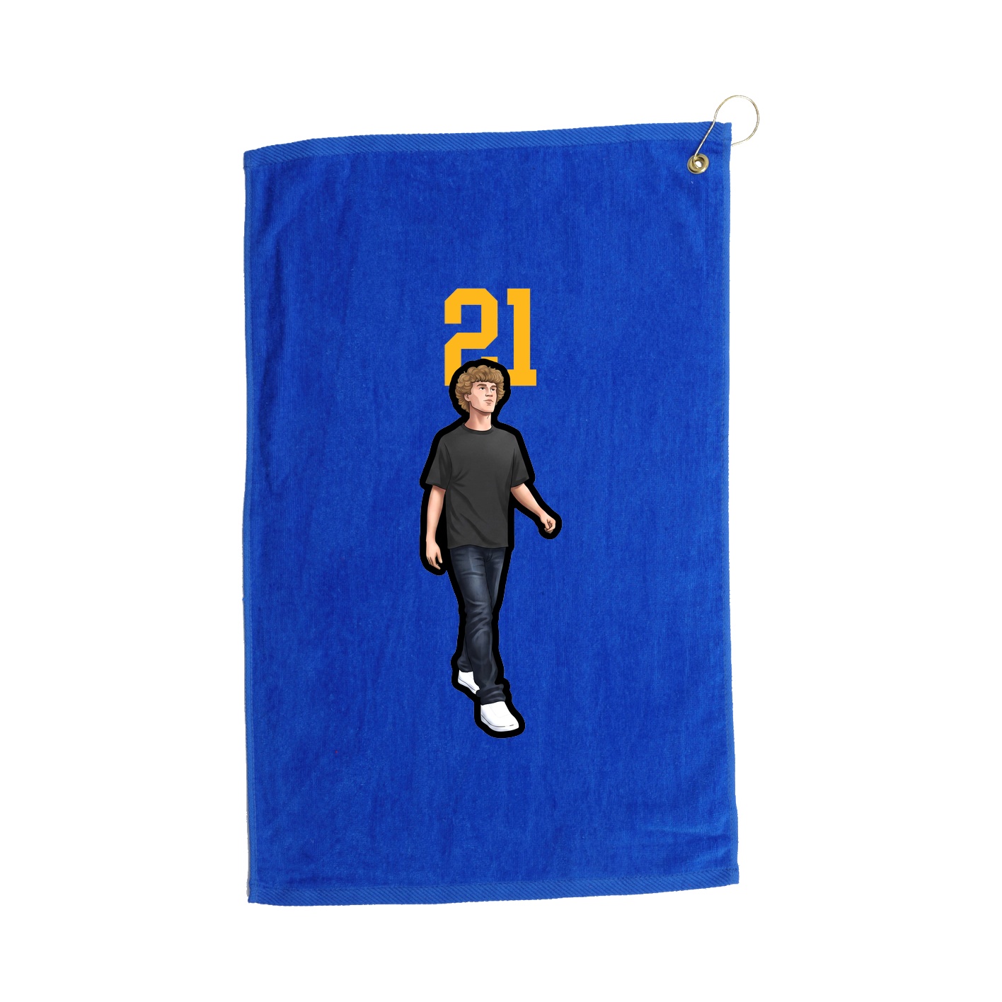 Golf Towel — Number Top in Royal