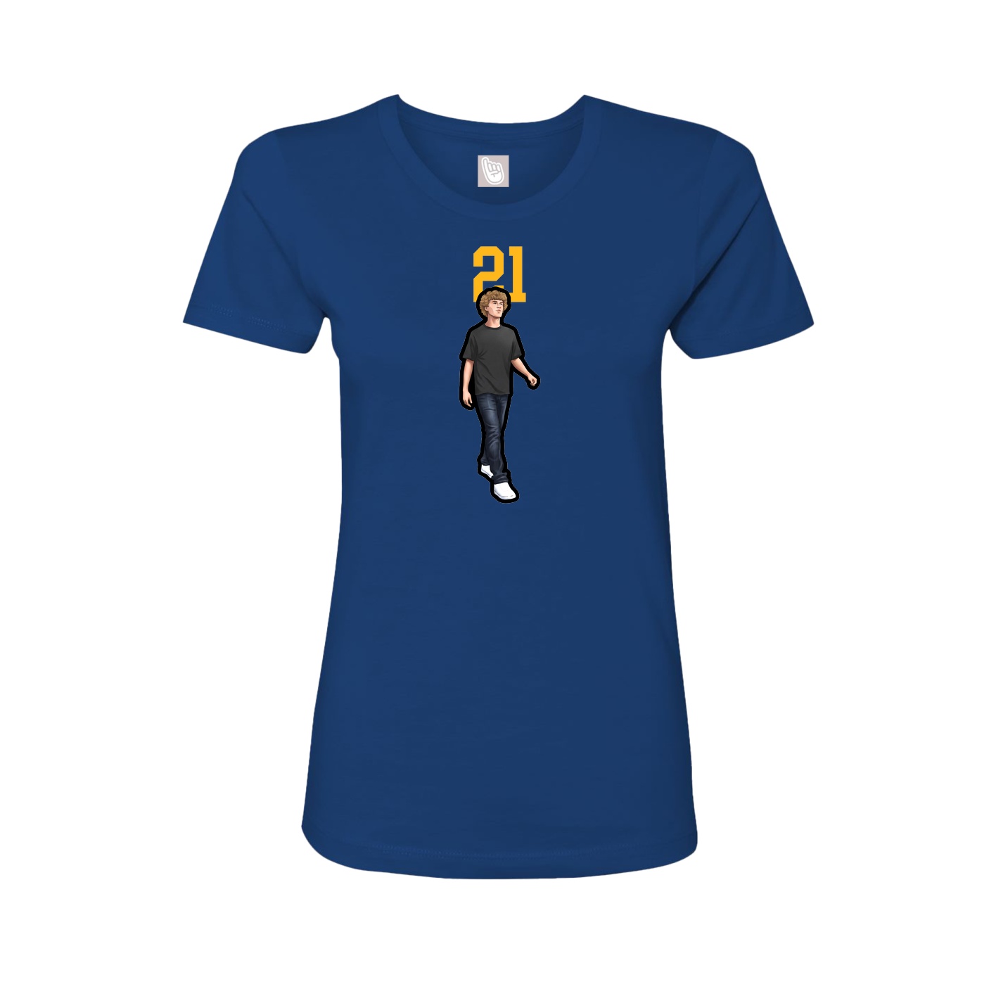 Womens Tee — Number Top in Royal