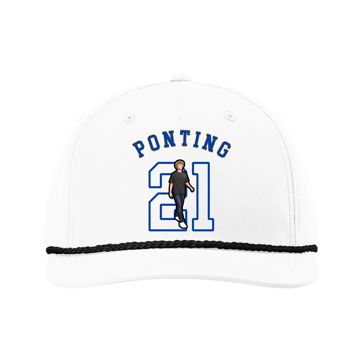 Five-Panel Classic Rope Cap — Shirsey Arch in White