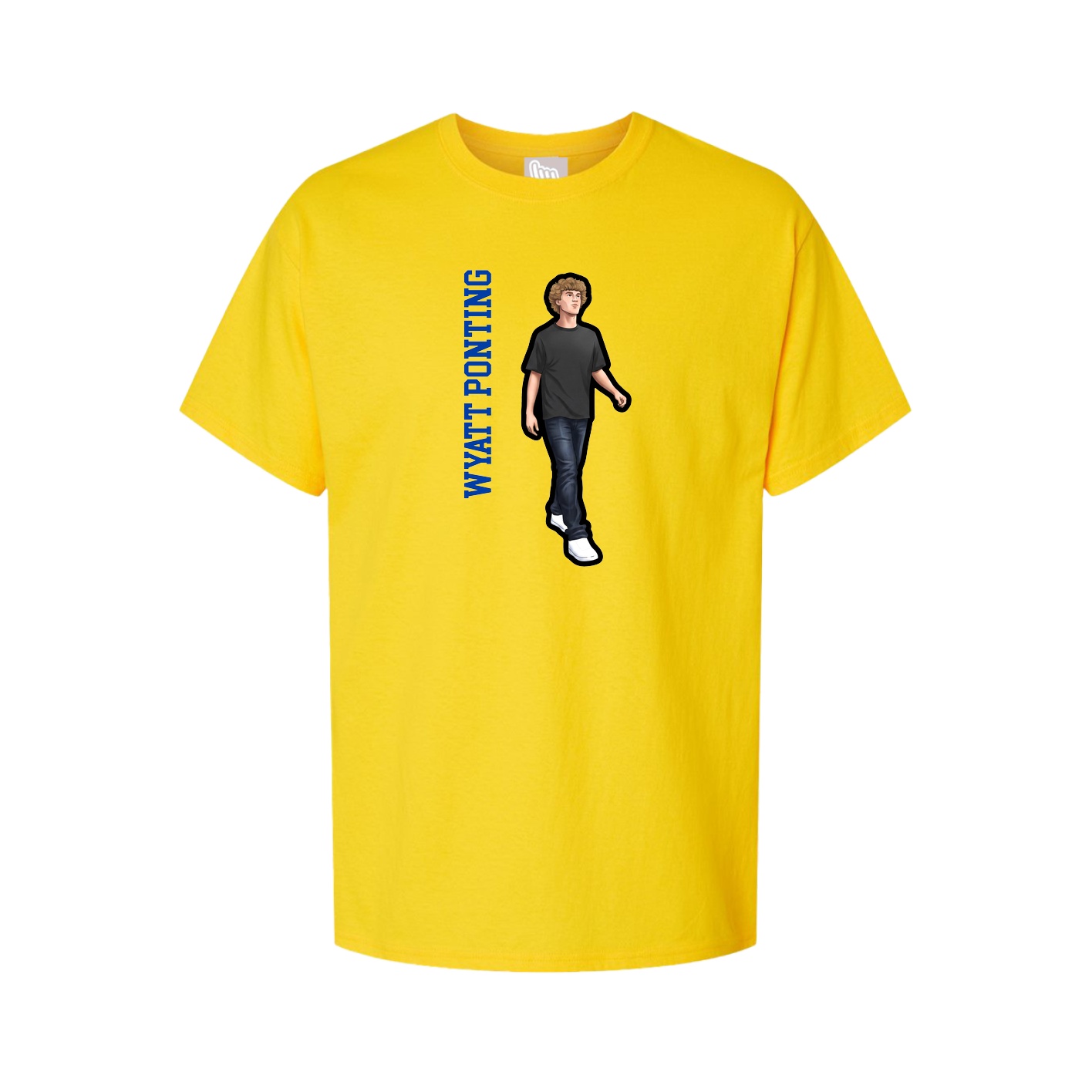 Tee — Name Vertical in Gold