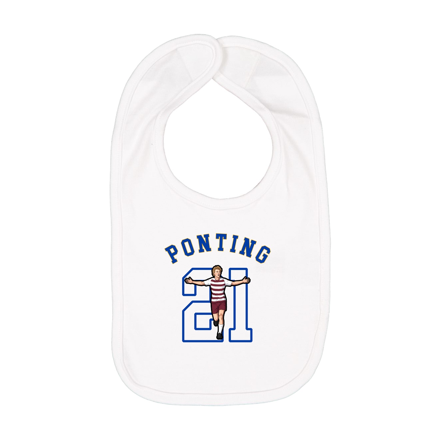 Infant Bib — Shirsey Arch in White
