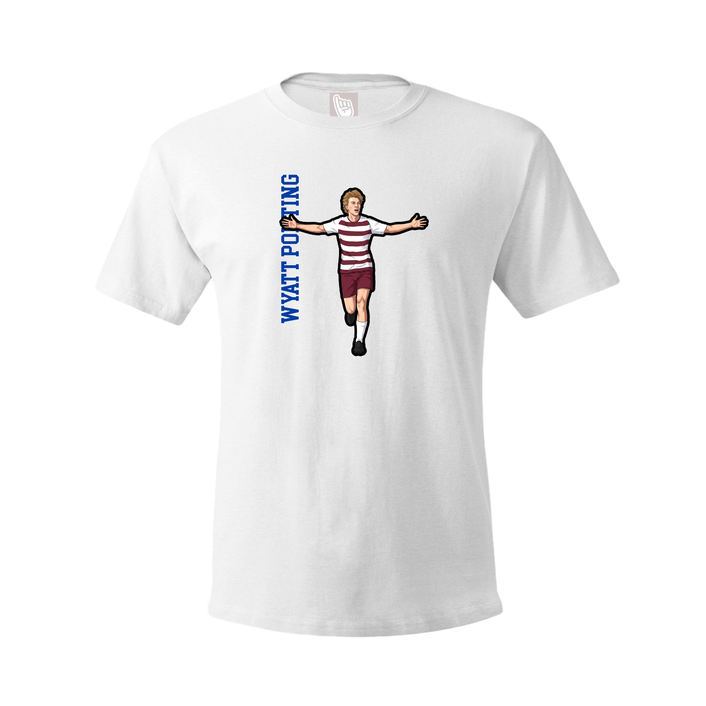 Tee — Name Vertical in White