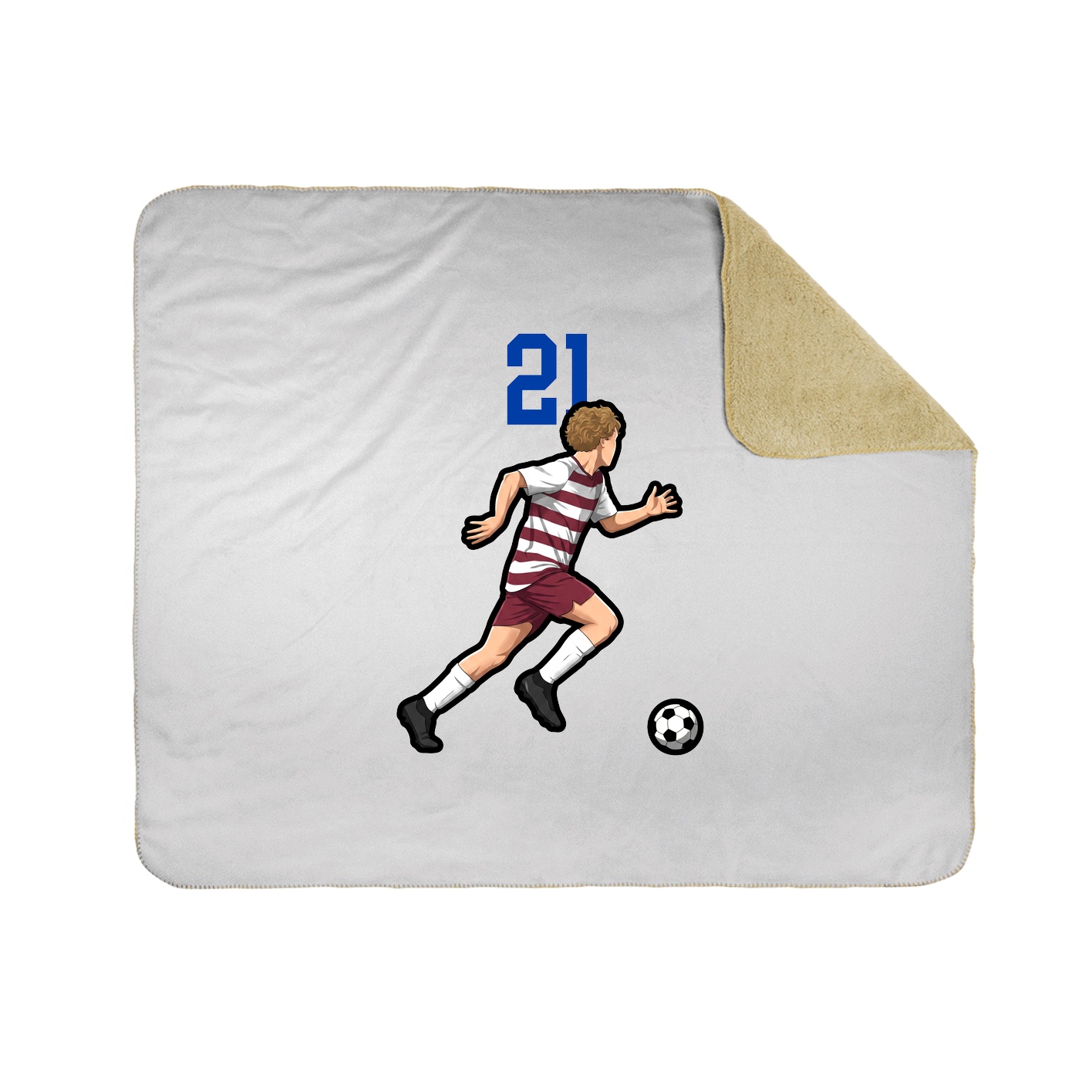 Throw Blanket — Number Top in White